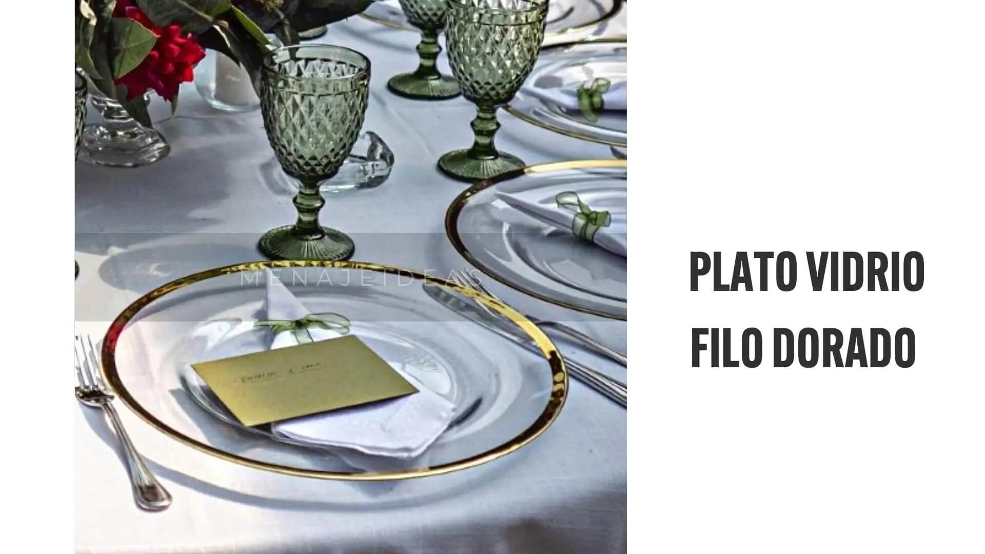 Plato de Sitio - Blanco con Filo Dorado – IdeaTuMesa